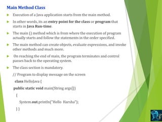 Structure of java program diff c- cpp and java | PPT