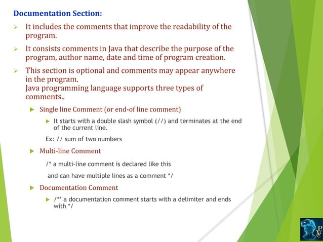 Structure of java program diff c- cpp and java | PPT