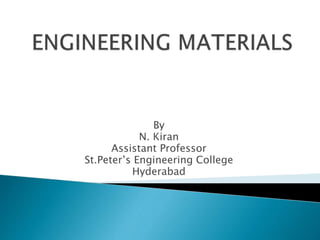 By
N. Kiran
Assistant Professor
St.Peter’s Engineering College
Hyderabad
 