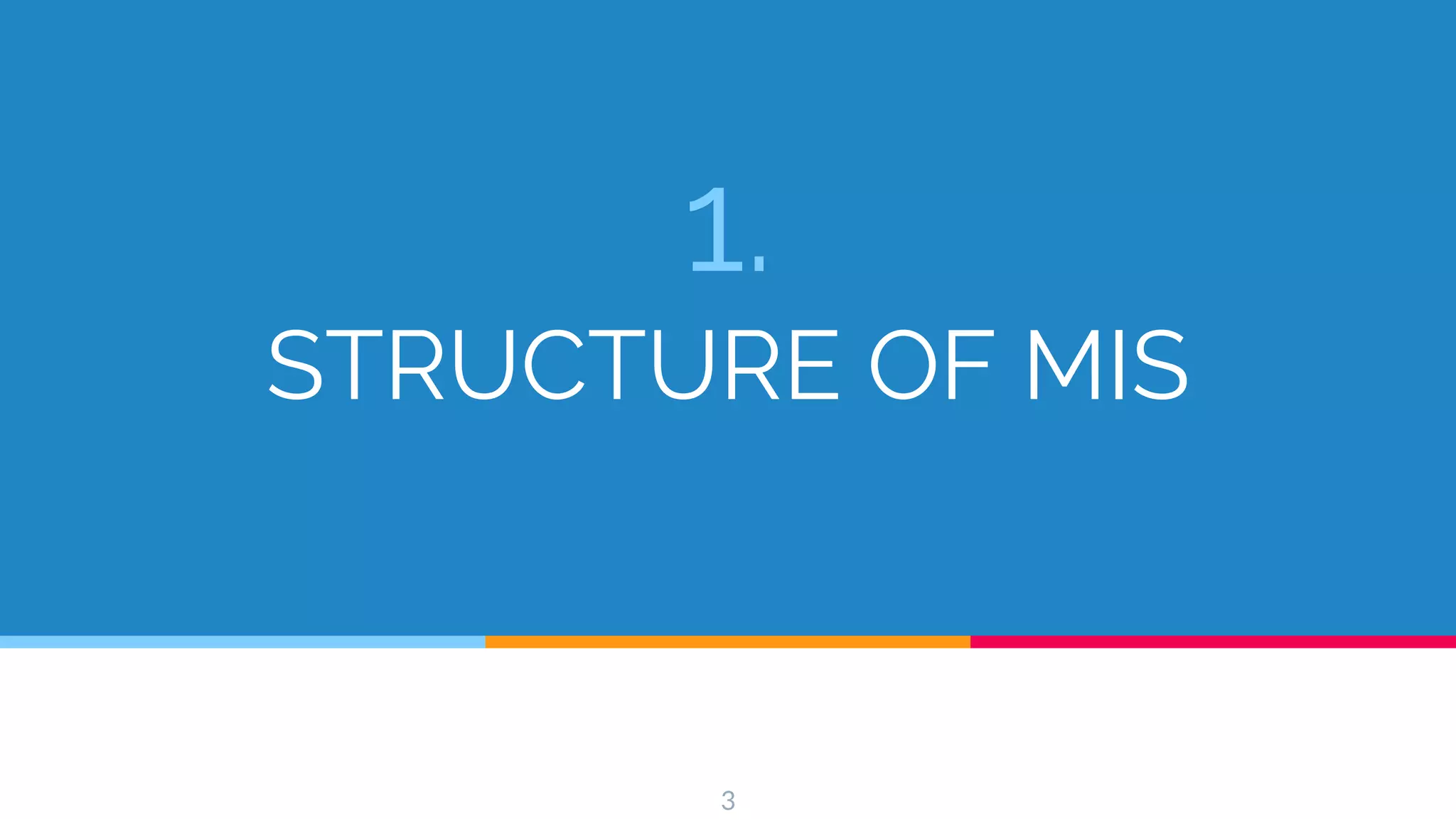 1.
STRUCTURE OF MIS
3
 