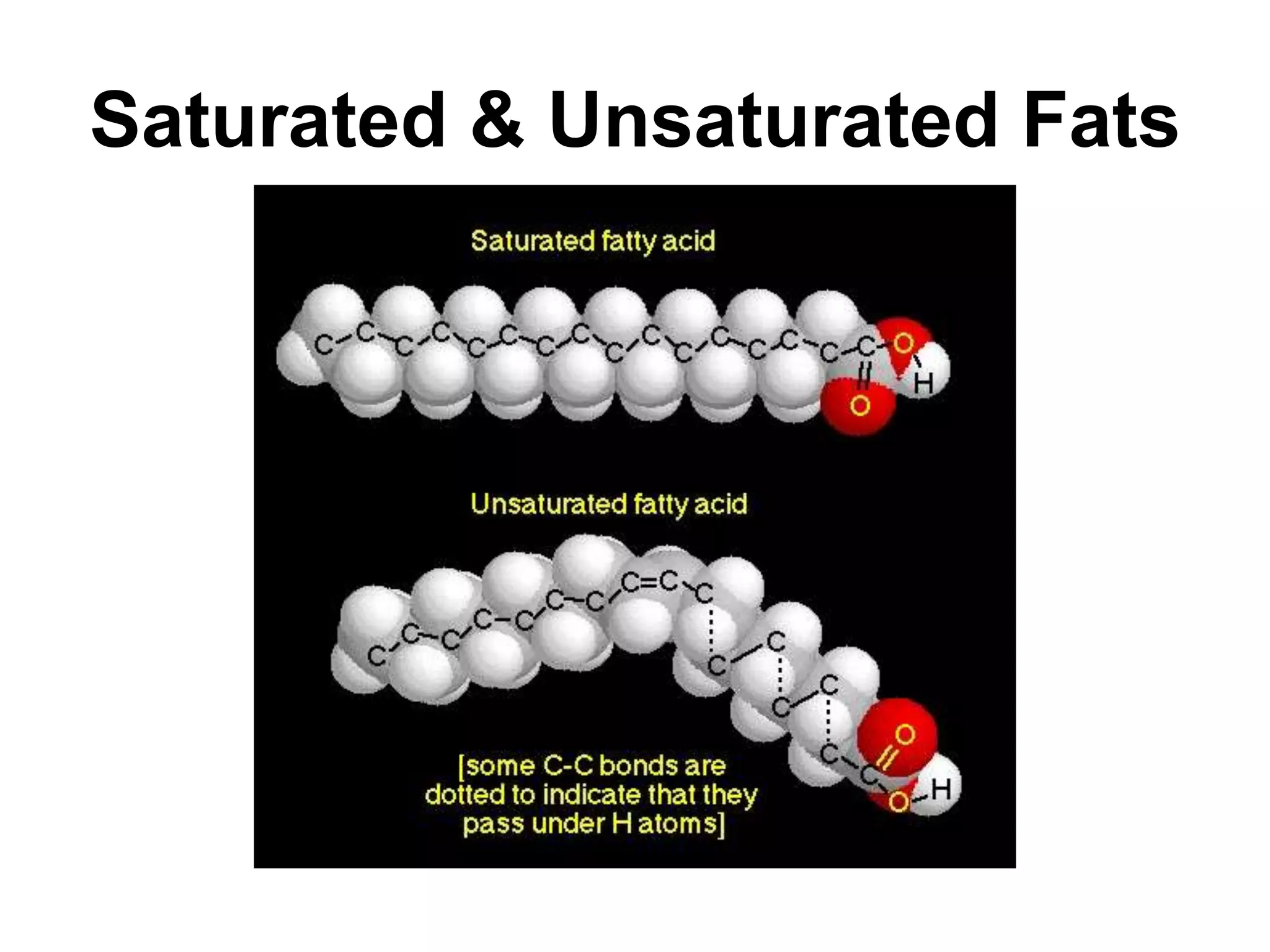 Saturated & Unsaturated Fats
 