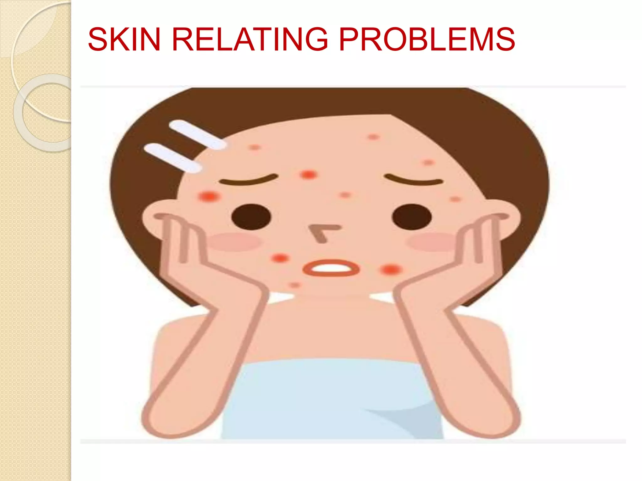 SKIN RELATING PROBLEMS
 