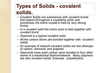 Etwork Solid Example Structure of solids | PPTX