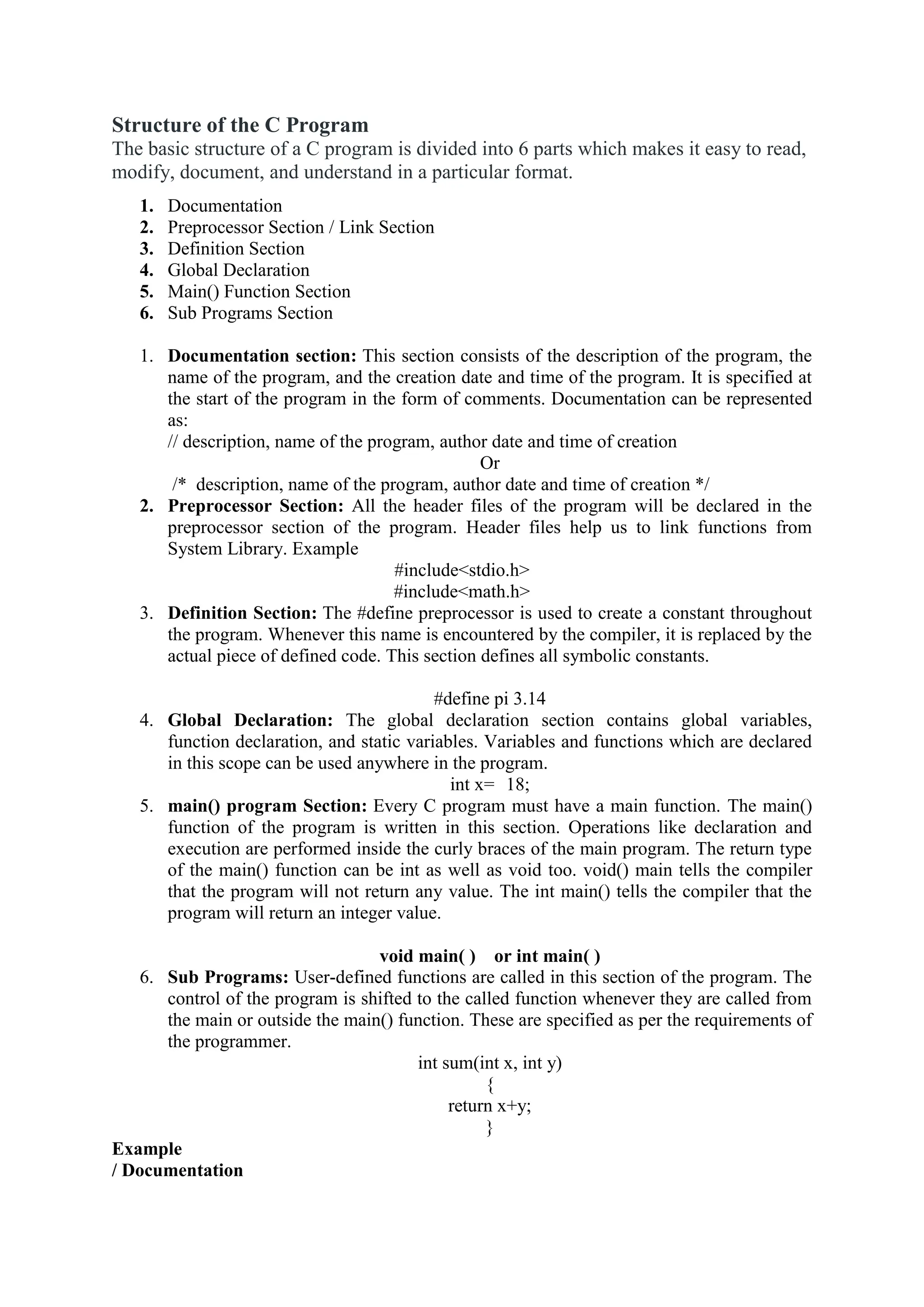 Structure of the C Program.docx