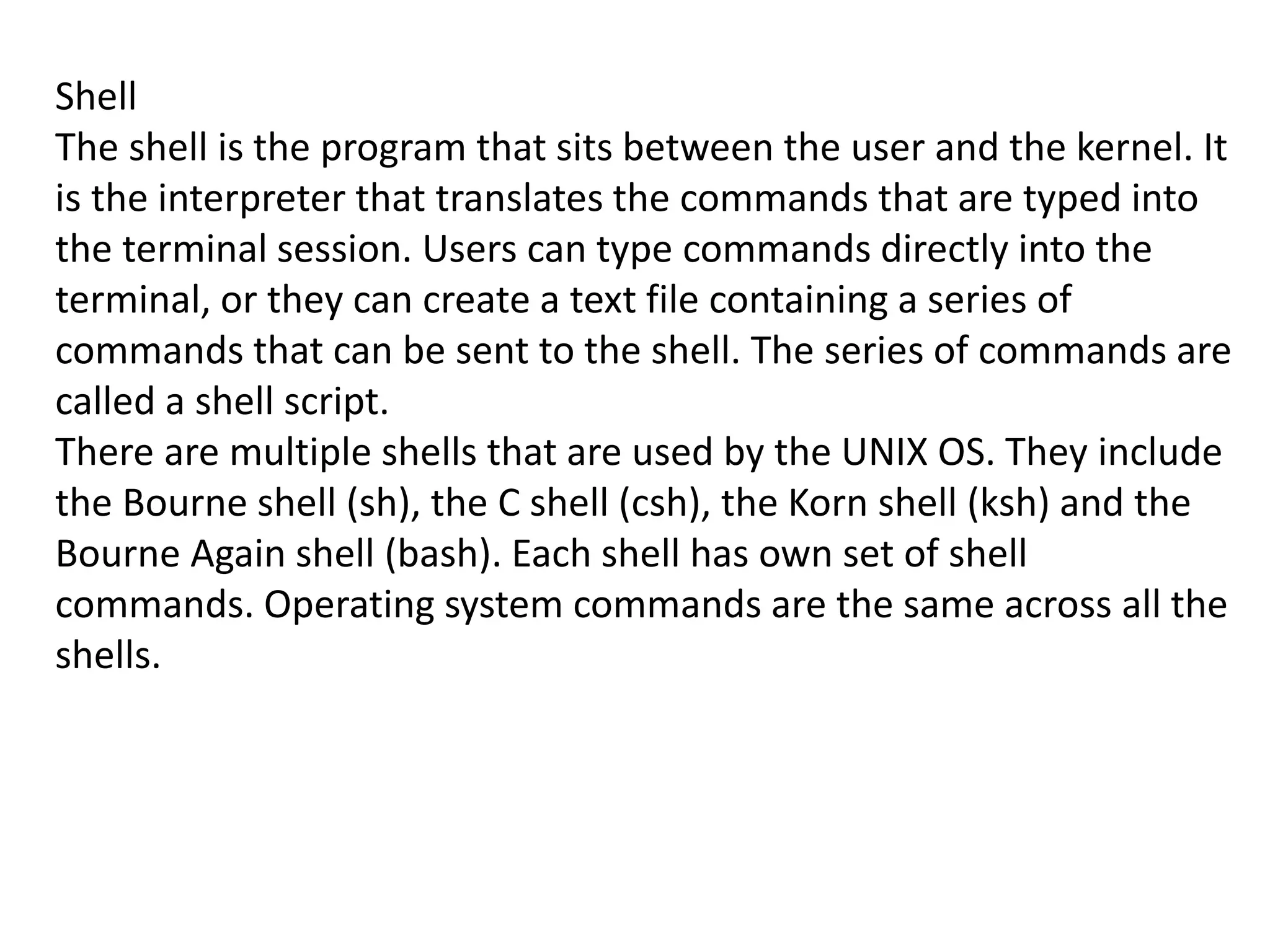 Structure of Unix Operating System.pptx | Operating Systems | Computer ...