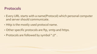 Structure of url, uniform resource locator | PPTX