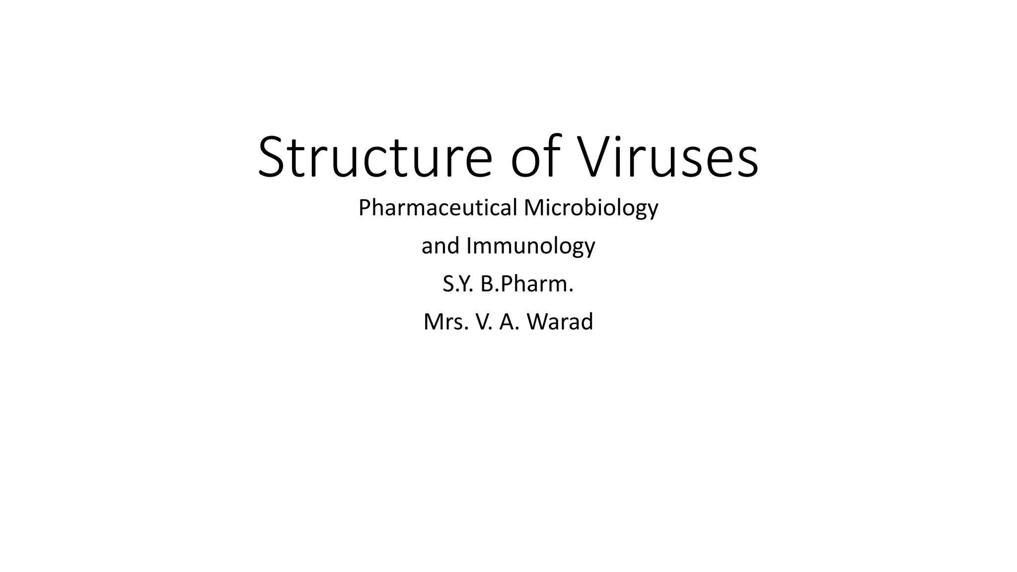 Structure of viruses | PPT