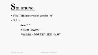 Structure query language (sql) | PPT