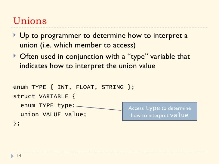 C Structures & Unions