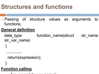 Structures in c programming | PPT