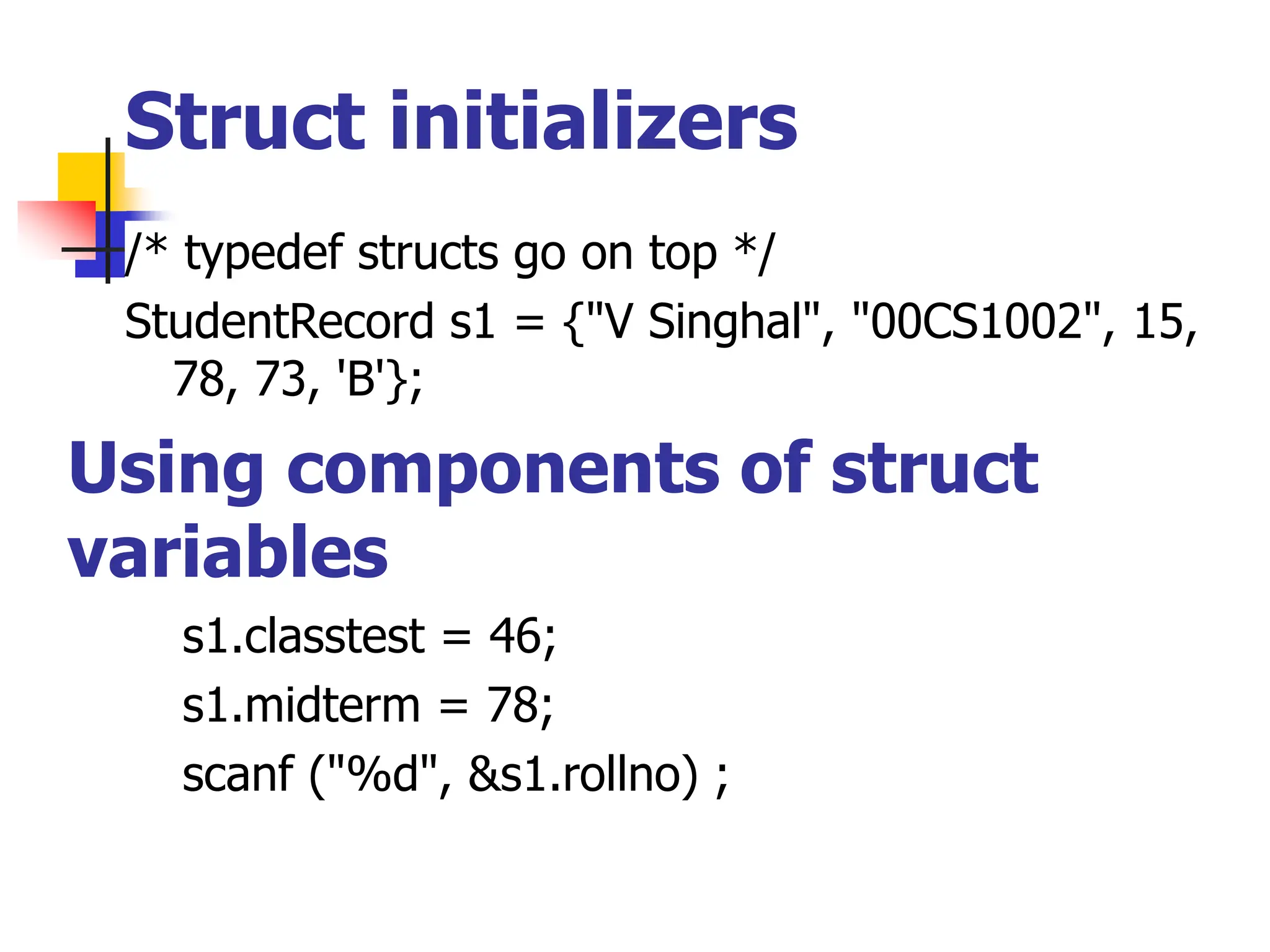 Introduction to structures in c lang.ppt