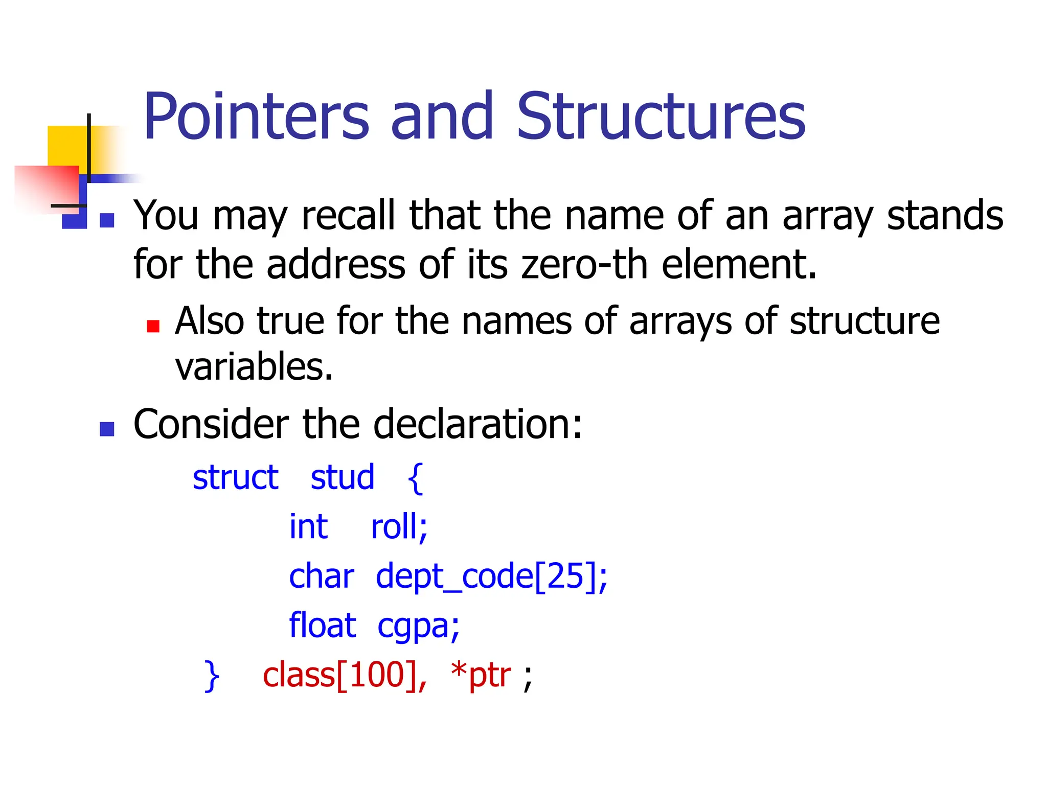 Introduction to structures in c lang.ppt