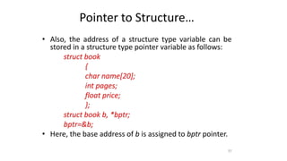 Introduction to structures in c, hoe to create structures | PPTX