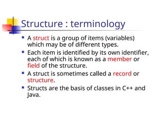structures in c using best concepts in c programming | PPT
