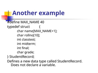 structures in c using best concepts in c programming | PPT