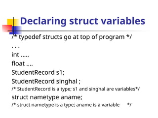 structures in c using best concepts in c programming | PPT