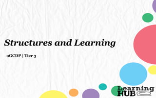 Structures and Learning
oGCDP | Tier 3
 