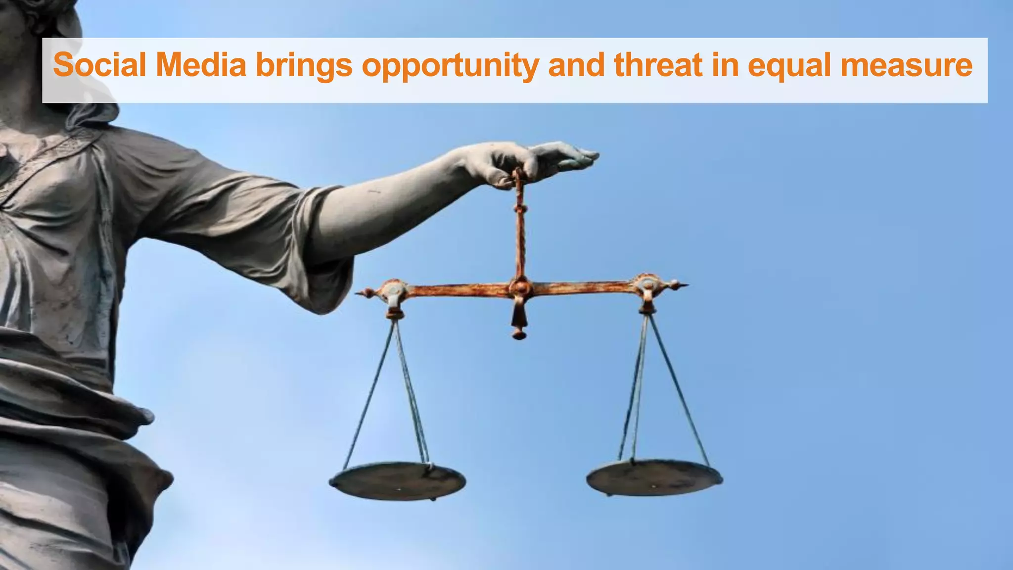 Social Media brings opportunity and threat in equal measure
 