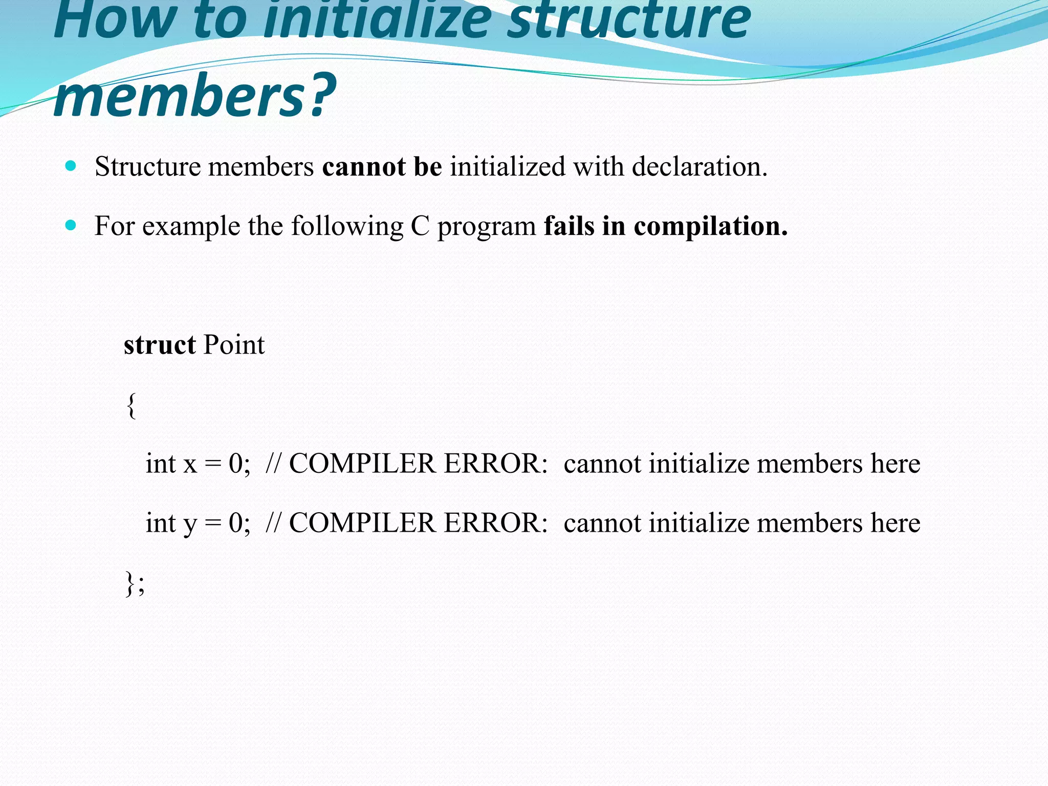 Structures in c | PPT