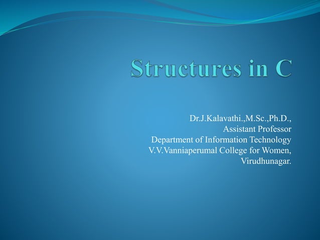 Structures in c | PPT