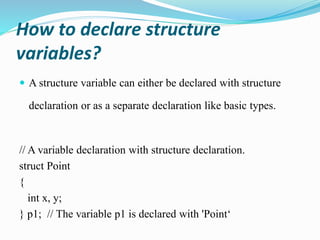 Structures in c | PPT