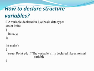 Structures in c | PPTX