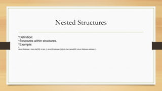 Structures in C PROGRAMMING USED FOR ENGINEERING | PPT