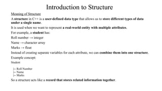 Comprehensive Guide to Structures in C++ Programming Language | PPTX