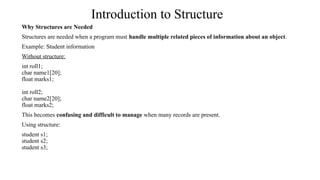 Comprehensive Guide to Structures in C++ Programming Language | PPTX