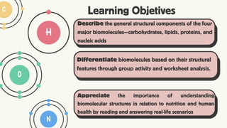 Understanding Biomolecules: Structures and Functions in Human Health | PDF