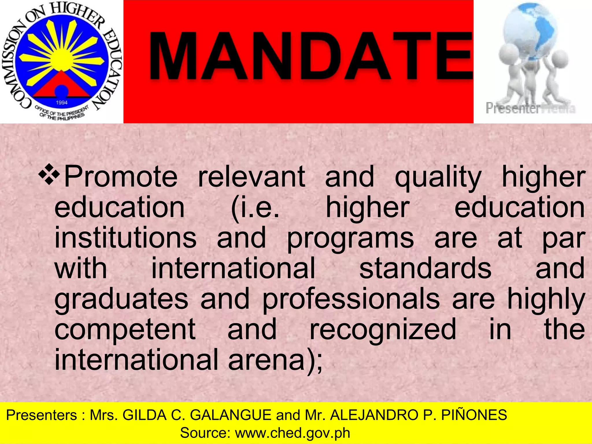 Structures of higher education. The structure of Phil. Educ. System | PPT