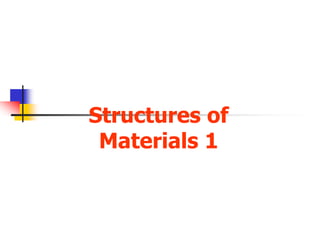 Structures of
Materials 1
 