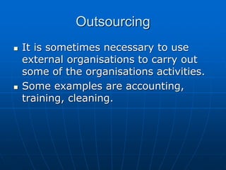 15. Structures of organisations