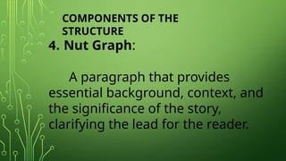 Example Nut Paragraph STRUCTURES OF SCIENCE WRITING.pptx for journalism grade 5 | PPTX
