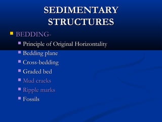 Structures of sedimentary rocks | PPT