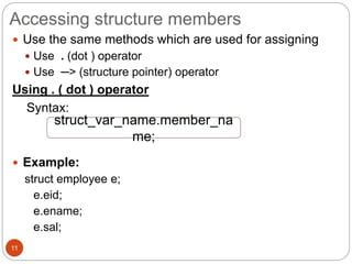 Structures and Unions | PPTX | Programming Languages | Computing