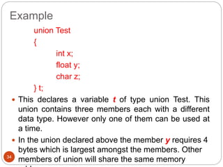 Structures and Unions | PPTX