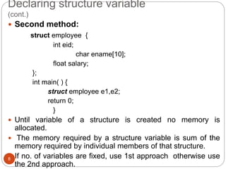 Structures and Unions | PPTX | Programming Languages | Computing