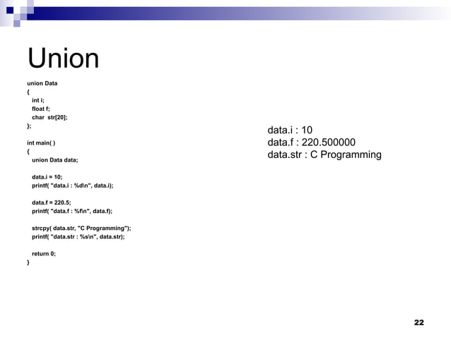 Structures and Unions in C-Language with Examples.ppt | Programming ...
