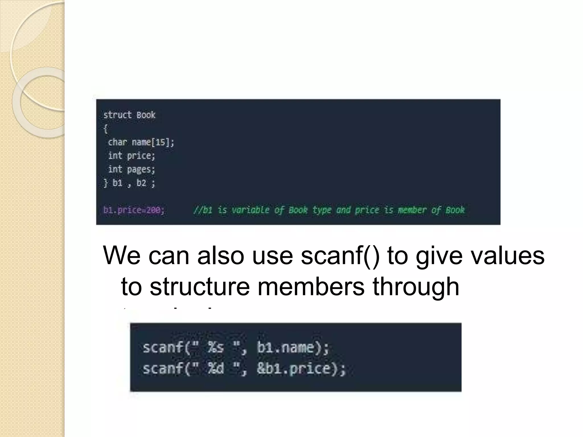 Structures in c language | PPTX | Programming Languages | Computing