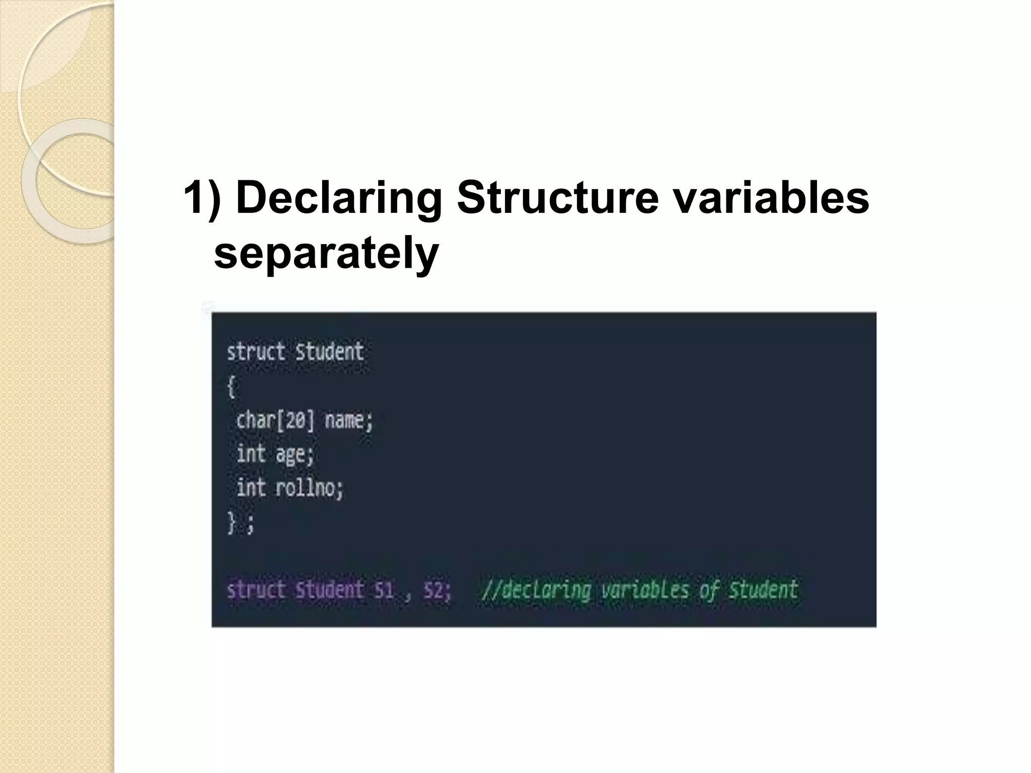 Structures in c language | PPTX | Programming Languages | Computing