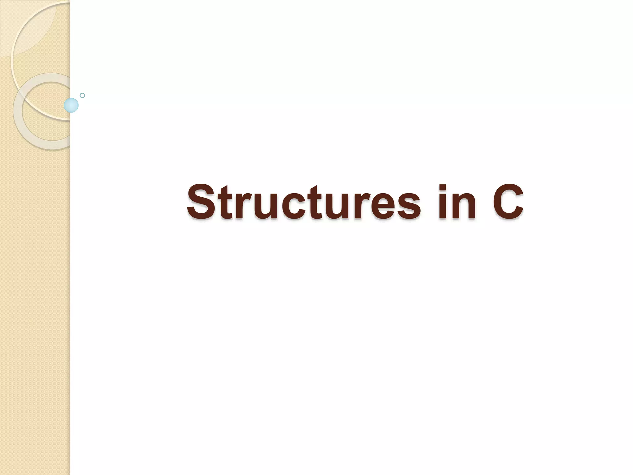 Structures in c language | PPT