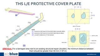 THS L/E PROTECTIVE COVER PLATE
SRM Note: For a damaged area next to an existing structural repair (doubler), the minimum distance between
them should be greater than 50 mm (1.97 in)
 