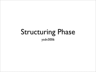 Structuring Phase
      ysdn3006