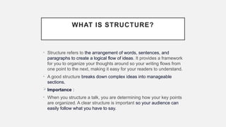 Structuring Documents.pptx presentation. | PPTX