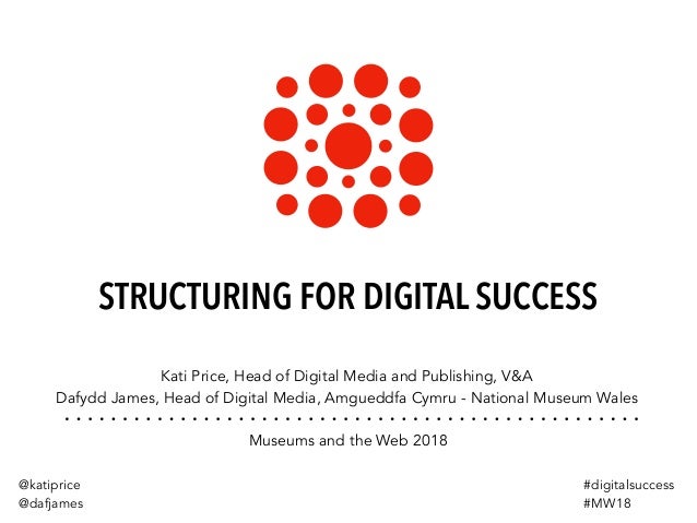 STRUCTURING FOR DIGITAL SUCCESS
Kati Price, Head of Digital Media and Publishing, V&A
Dafydd James, Head of Digital Media,...