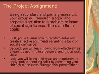 Structuring Group Projects I | PPT