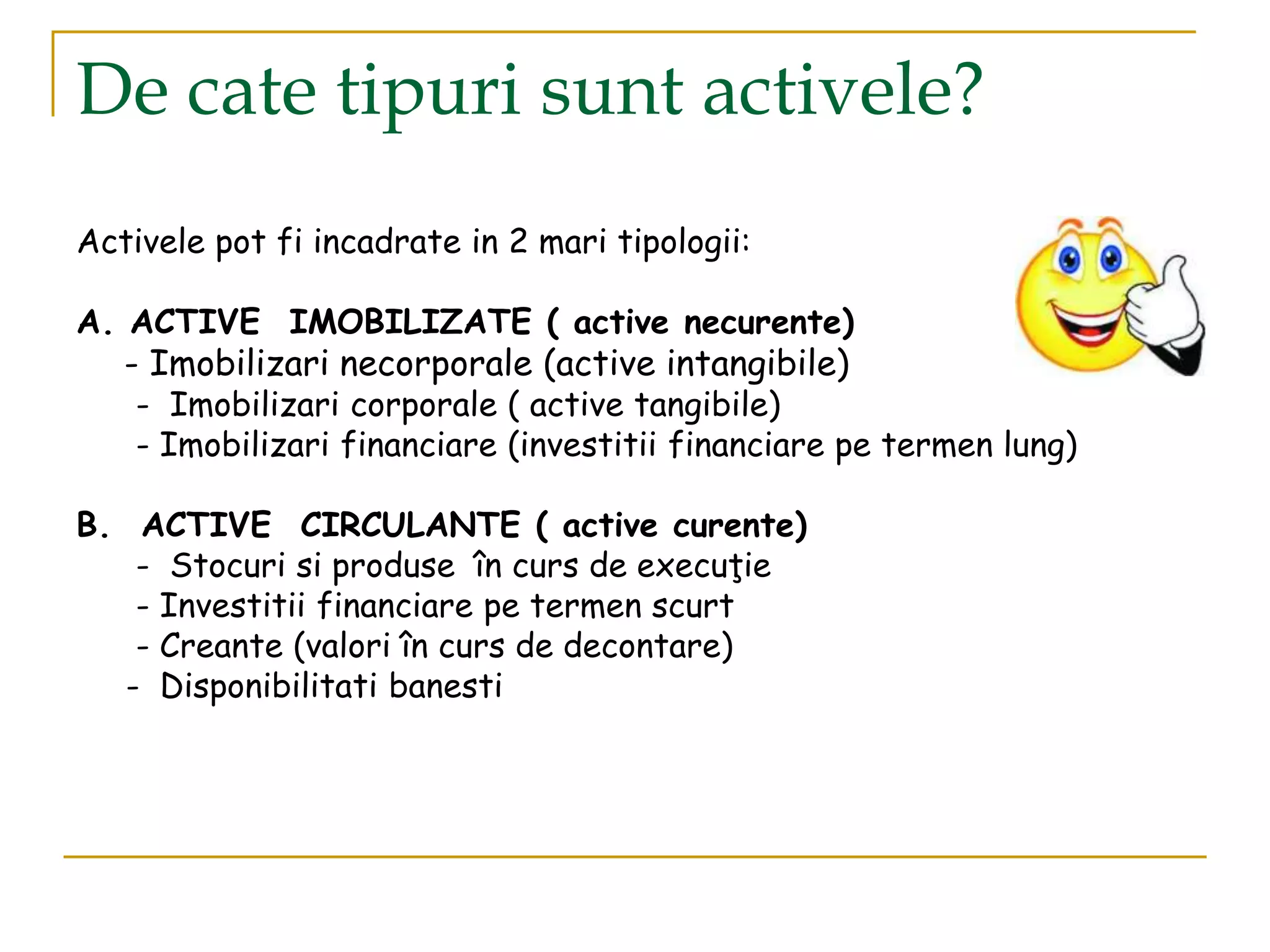 Structuri patrimoniale de activ | PPT