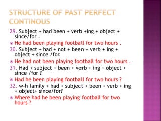 Structute of Tenses | PPTX