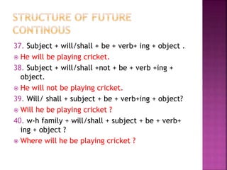 Structute of Tenses | PPTX